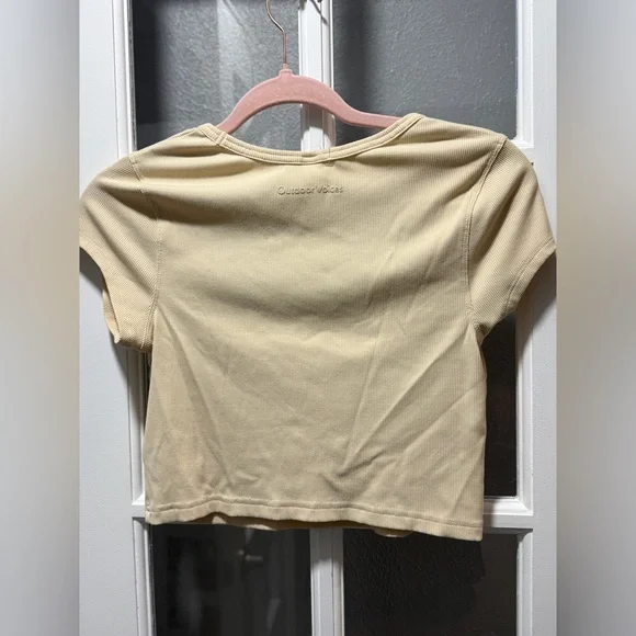 NWOT Outdoor Voices Ribbed Short Sleeve Cropped Tee - Picture 9 of 10